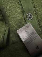 John Varvatos Collection Luxury Henley – Mercerized Linen – Raw Edges – Vtg 2020