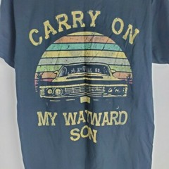 Fruit of the Loom Carry On My Wayward Son Supernatural T Shirt Size Medium