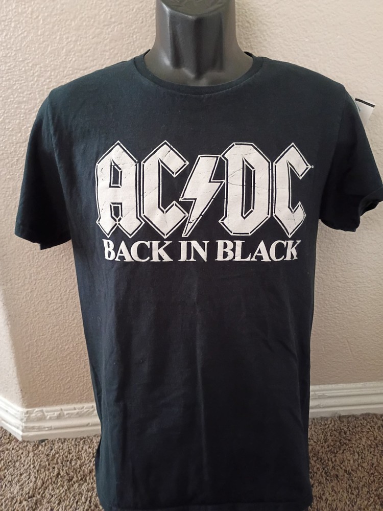 AC/DC Back In Black MENS BLACK T-SHIRT – SIZE SMALL – Great Condition ROCK BAND
