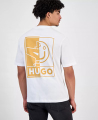 Hugo Boss Men’s Nedix Logo Graphic T-Shirt Cotton Reg Fit White-Medium