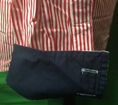 Allegra K Men’s White/Red Stripe Shirt NWT Size 38 Contrast Sleeve NWT Free Ship