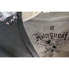 Y2K Shirt Mens Medium Studded Konquest Nocturnal Tiger NWT A117 Excellent New