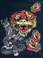 Liberty Zone Tiger Yazbek 100% Cotton Double-Sided Graphic T-Shirt Large