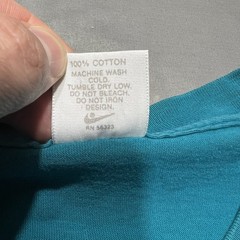 Vintage Nike Air Jordan T Shirt 1990’s Teal Blue Made In USA Single Stitch Sz L