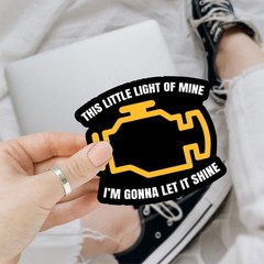 3 Pcs Funny Car Sticker – This Little Light of Mine I’m Gonna Let 3 inch, L1