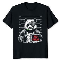 NEW LIMITED Mugshot Red Panda Funny Panda Retro T-Shirt