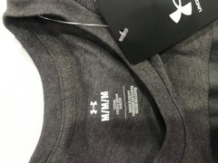 Under Armour Men’s T-shirt heather gray, with black logo. NEW WITH TAGS! size M