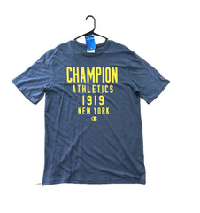 Mens Champion Anchor Slate Heritage Slub Active T-Shirt Color Blue Size X-Large