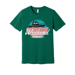 Weekend Forecast Boat Graphic T Shirt For Unisex Casual Wear Featuring Nautical
