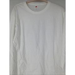 Hanes Essentials Mens Large White 2-Pack 100% Cotton Long Sleeve T-Shirt OS16-22