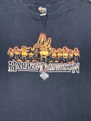 Harley Davidson Shirt Sz 2XL Austin Texas Smoking Bull Cut Sleeves Distresed Y2K