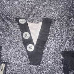 PROJEK RAW Mens M Urban Tactical Style Henley Shirt Heather Gray Zip Utility Y2K
