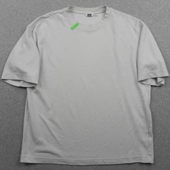 Uniqlo T-Shirt Mens Large Airism Oversized Crew Neck Tee White Short Sleeve