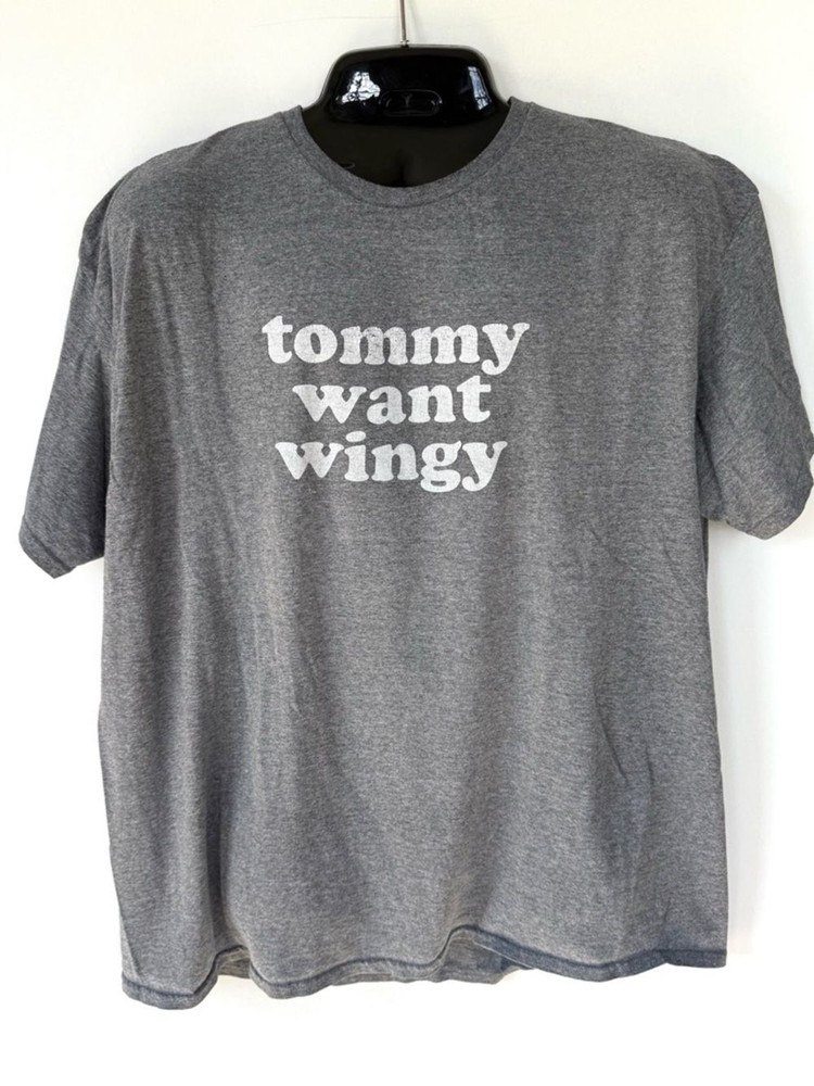 Tommy Want Wingy Graphic T Shirt Gray Novelty Tommy Boy Movie Quote Tee XL
