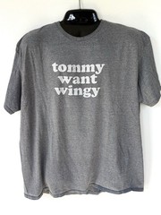 Tommy Want Wingy Graphic T Shirt Gray Novelty Tommy Boy Movie Quote Tee XL