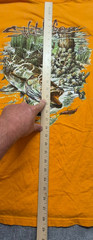 Salt Life men’s orange fishing graphic t-shirt LG crew neck 100% Cotton pocket