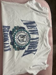 New York Men’s XL White New York Brooklyn Graphic Print Crew Neck T-Shirt