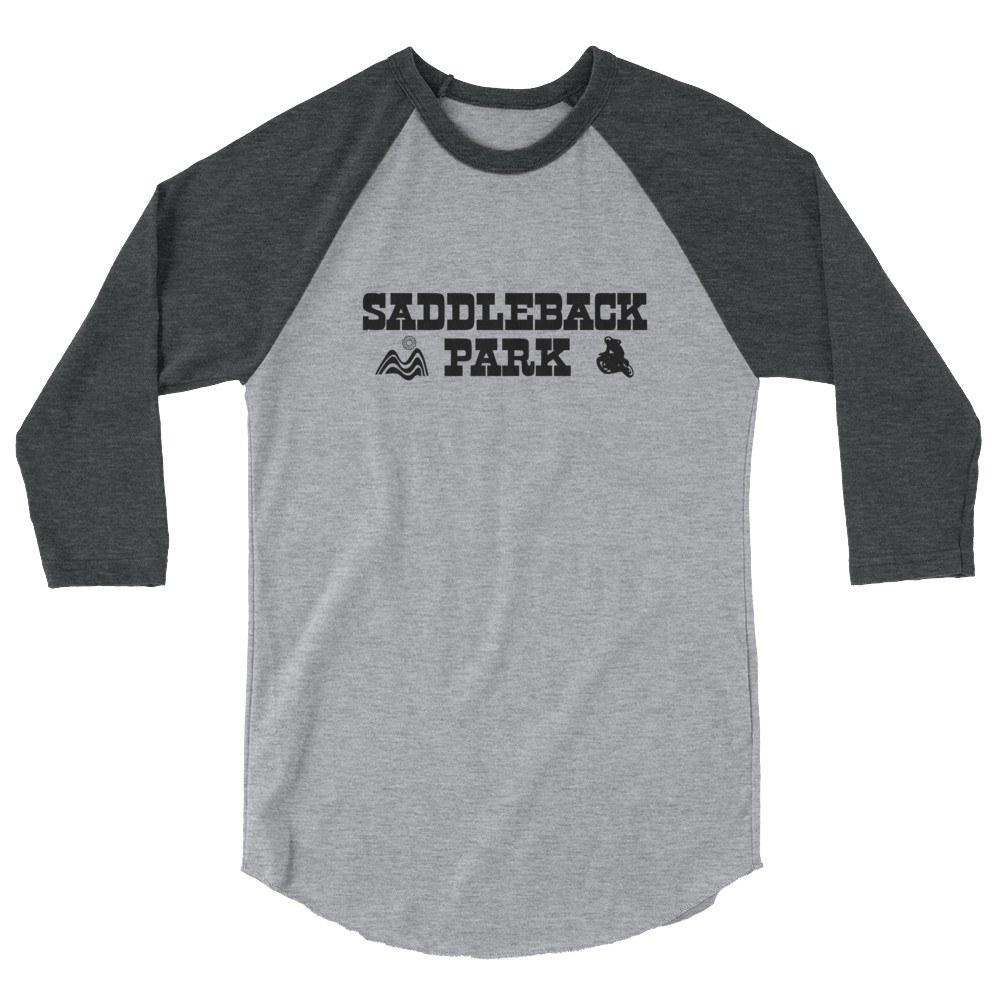SADDLEBACK PARK Logo on NEW Vintage MX Motocross Raglan Shirt TMPHOTOART