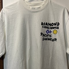 Diamond Cross Ranch White T-Shirt Tee Men’s Size Med Jackson Hole Wyoming Cowboy