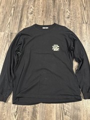 Eric Emanuel Split Black Tee L grey and white
