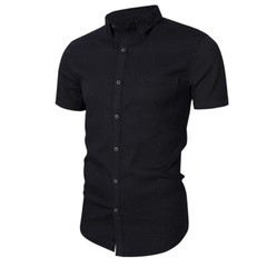 Mens Leisure Outdoor Shirt Short Sleeved Classic Comfort Summer Short Shirt