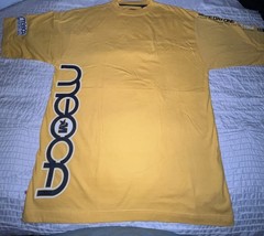 Vintage Y2K Mecca Logo Yellow Skate Streetwear Shirt Sz L RARE