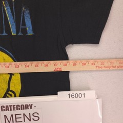 Nirvana Band Casual Crew Neck Graphic Shirt Adult Mens Size M Black 16001