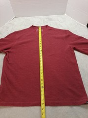 Eddie Bauer Mens Waffle Knit Thermal Shirt Long Sleeve Brick Red Cotton XLarge.