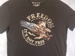 Galt Short Sleeve Graphic T-Shirt Freedom It’s Not Free Patriotic Size XL