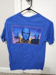 RARE Vintage Y2K Blue Man Group THE VENETIAN Size Small S T-Shirt Blue Art