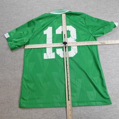 Vintage Umbro Shirt Green Double Sided Satin Made in USA Soccer Football #13