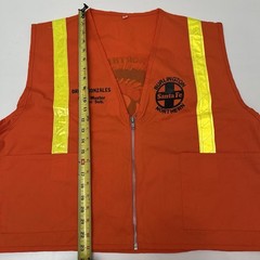 XL Vintage Santa Fe Railroad Safety Vest Orange Reflective Hi Vis Workwear BNSF