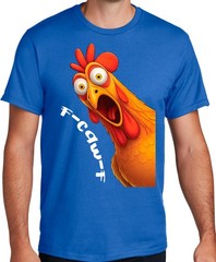 PubliciTeeZ Funny Big and Tall F-Caw-F Screaming Chicken T shirt