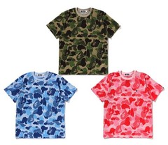 A BATHING APE Men’s ABC CAMO PILE JACQUARD ONE POINT TEE 1L30109005 b