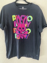 Psycho Bunny Black Pima Cotton Crew Neck T-Shirt