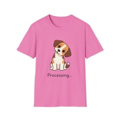 Unisex Softstyle T-Shirt Dog Humor Animal Confused Funny Tech Meme