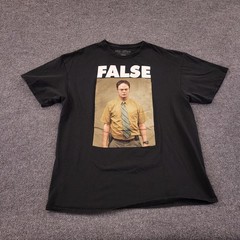 The Office Dwight Schrute False Meme Graphic T Shirt Mens XL Black Crew