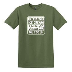 I wonder if Ice Cream thinks about me too – Adult Unisex Soft T-shirt