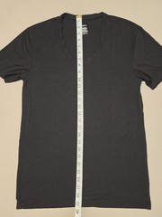 Quince Women’s L Cotton Blend Black V-Neck T-Shirt Basic Tee Everyday Essential