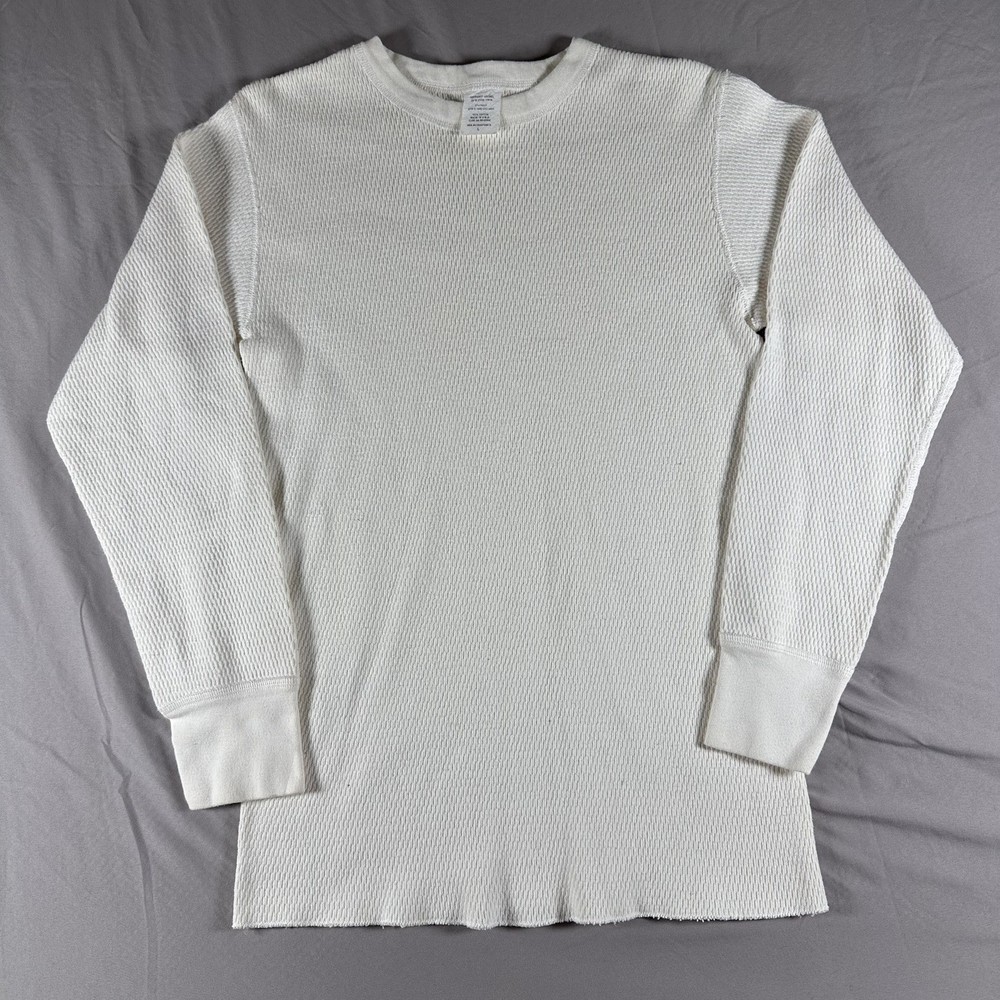 Vintage 1970s Heavyweight Cotton Military Thermal Hemingway Apparel Size Large