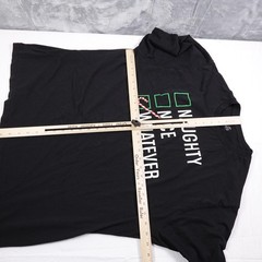 Holiday Time Shirt Mens 2XL Black Naughty Nice Whatever Christmas Tee Graphic