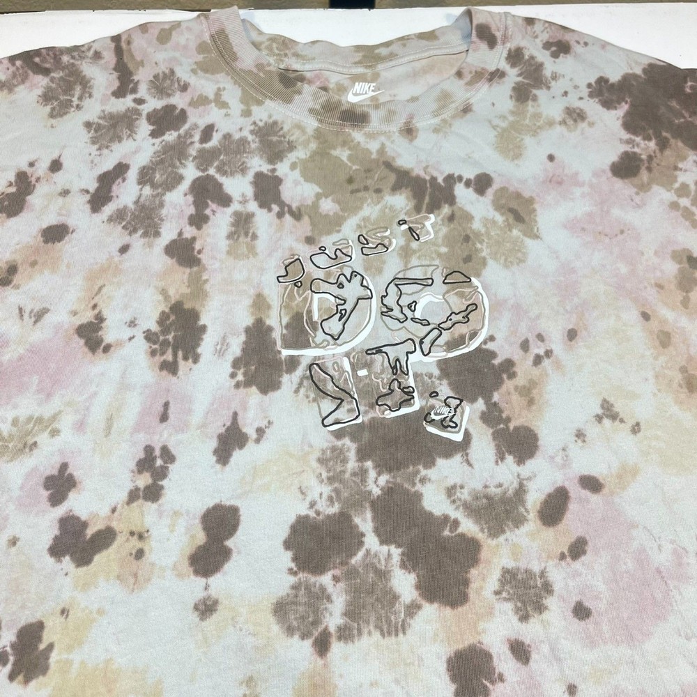 NIKE Max90 Beige Pink Camo Tie Dye TEE T SHIRT Sz Mens XXL