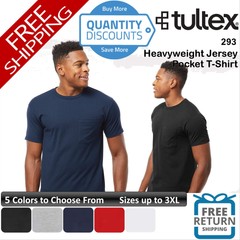 🔥 Tultex Men Heavyweight Jersey Pocket T-shirt Short Sleeve Up To 3XL 293