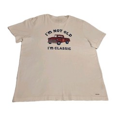 NWOT Life Is Good Men’s “I’m Not Old I’m Classic” White Crusher Tee Size XXL