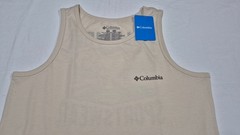 Columbia Men’s Outdoor Graphic BaigeTank Top Black Sleeveless Sports SZ Medium