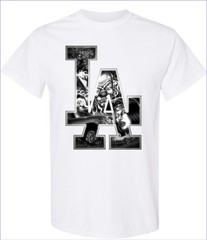 Gangsta LA Heritage Men’s T-Shirt White, Black, Gray SM to 3XL