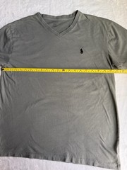 ⁠Polo Ralph Lauren Men’s Medium Gray V-Neck Short Sleeve Tee