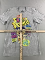 Fruity Pebbles Cereal Graphic Tee Mens Small Gray Vintage Cartoon Shirt Apparel