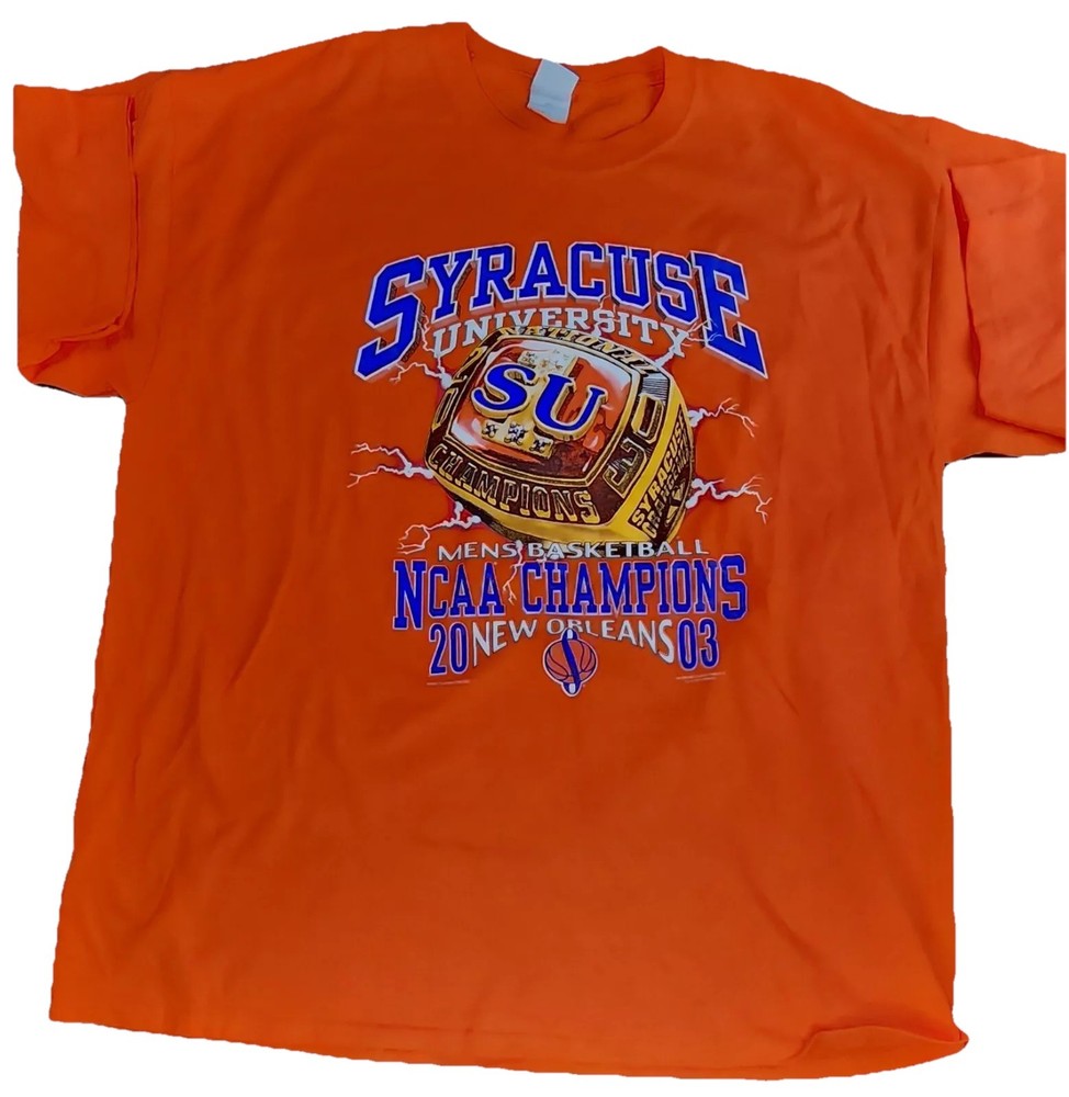 Syracuse Orangeman 2003 NCAA Championship Ring Mens 2XL Vintage T Shirt