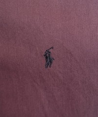 Ralph Lauren BLAKE Button-Down Shirt Medium | Solid Burgundy 100% Cotton | Mens